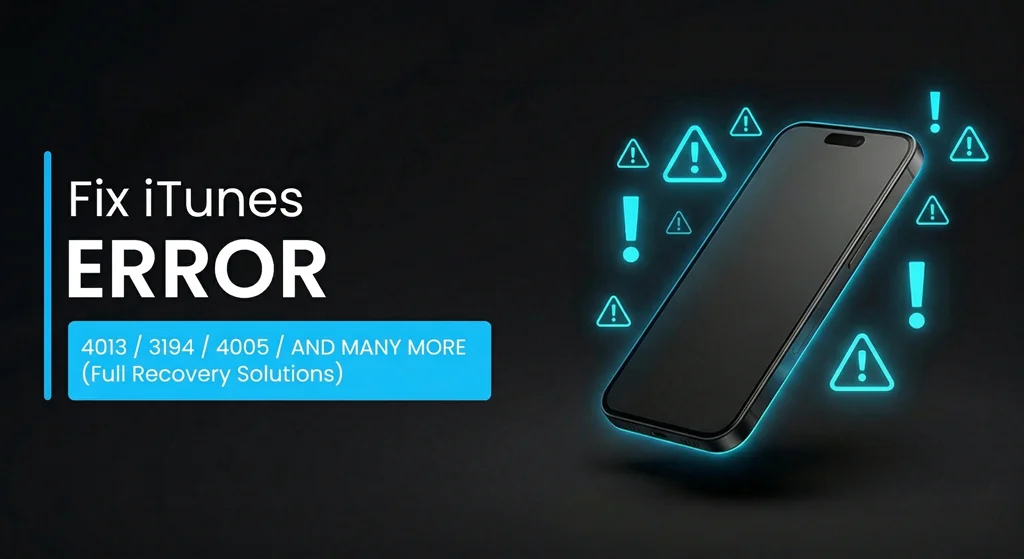 How to Fix iTunes Errors 4013 / 3194 / 4005 on iPhone (Step-by-Step)